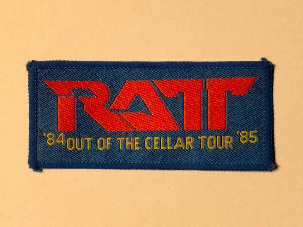 Ratt out of the Cellar Tour '84 '85 vintage metal patch RARE, Ophalen of Verzenden, Nieuw, Kleding