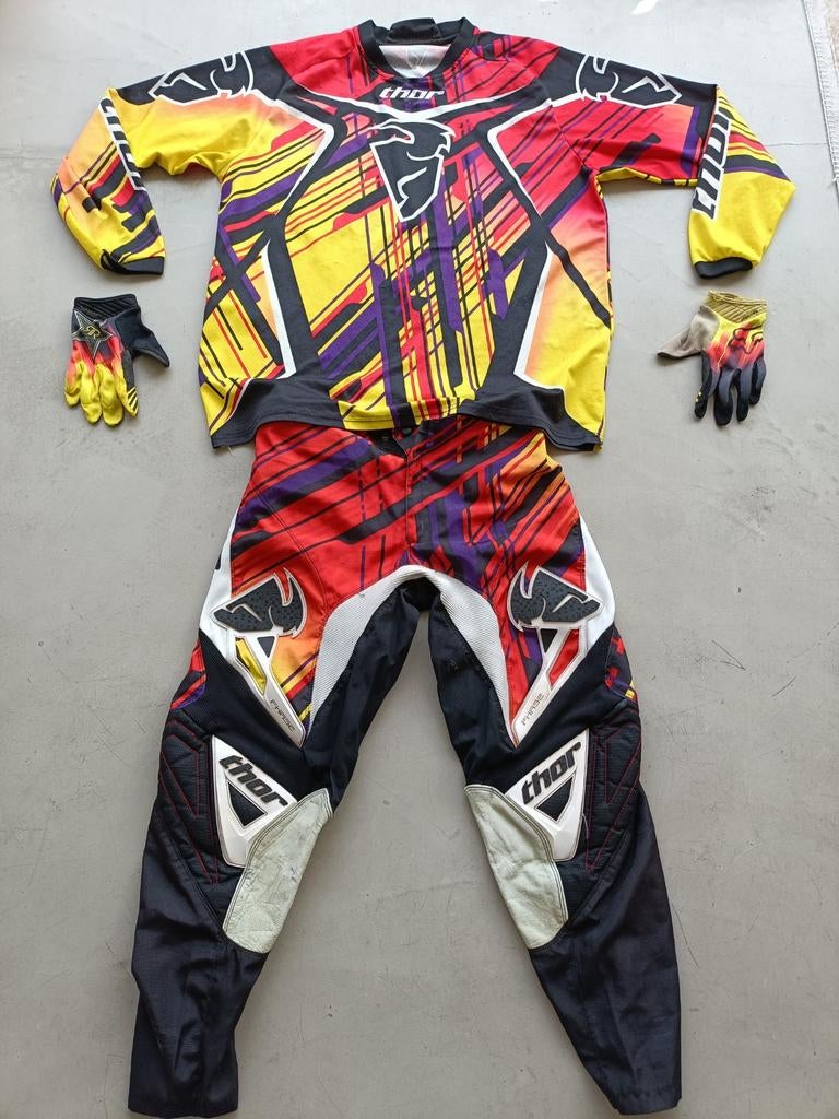 Motorcross set THOR - Broek maat 34, shirt XL, Ophalen of Verzenden
