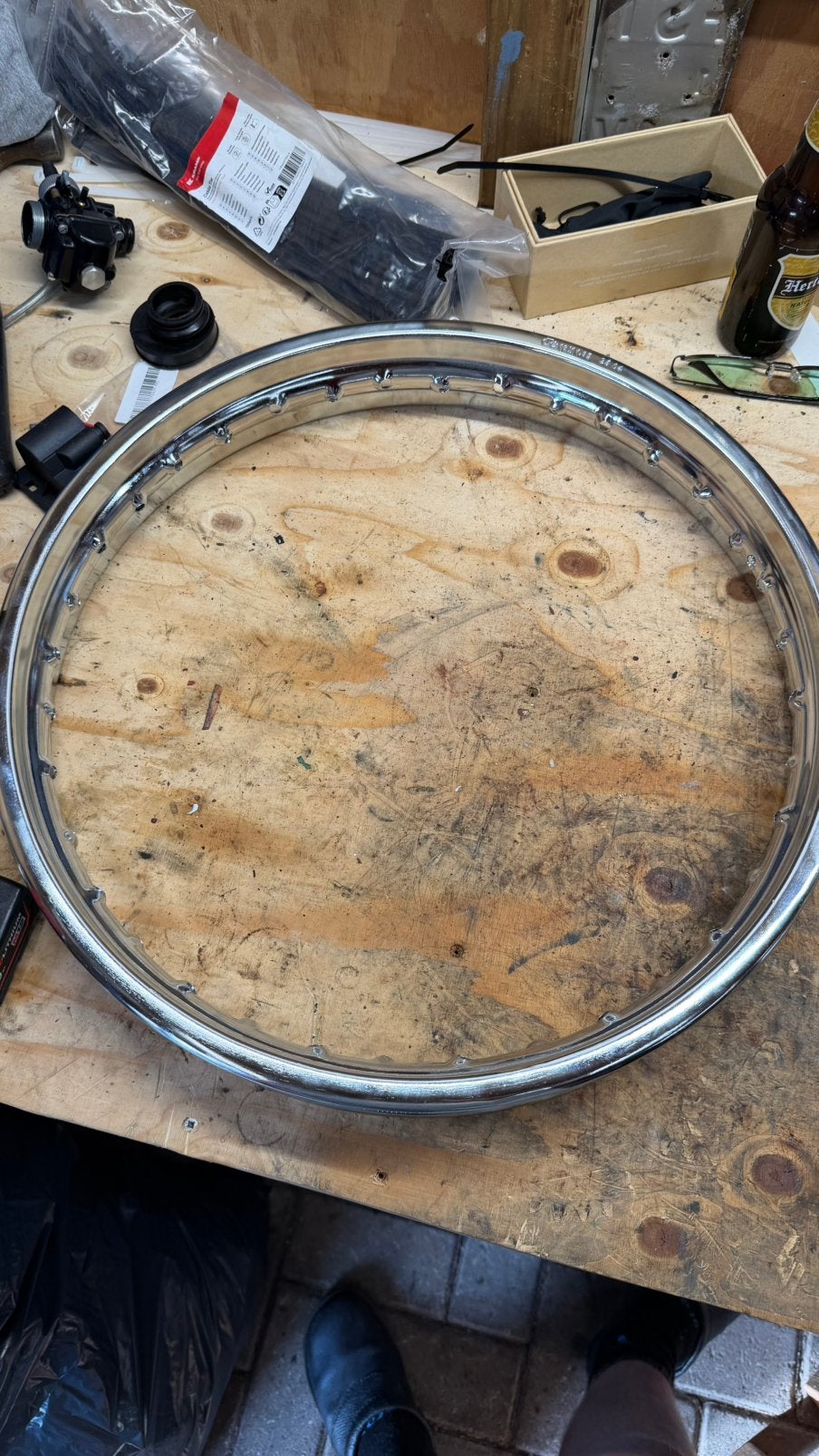 2x SPAAKRANDVELG 18-1.85 71MM 36GTS CHROOM, Ophalen of Verzenden, Zo goed als nieuw, Overige typen, Overige merken