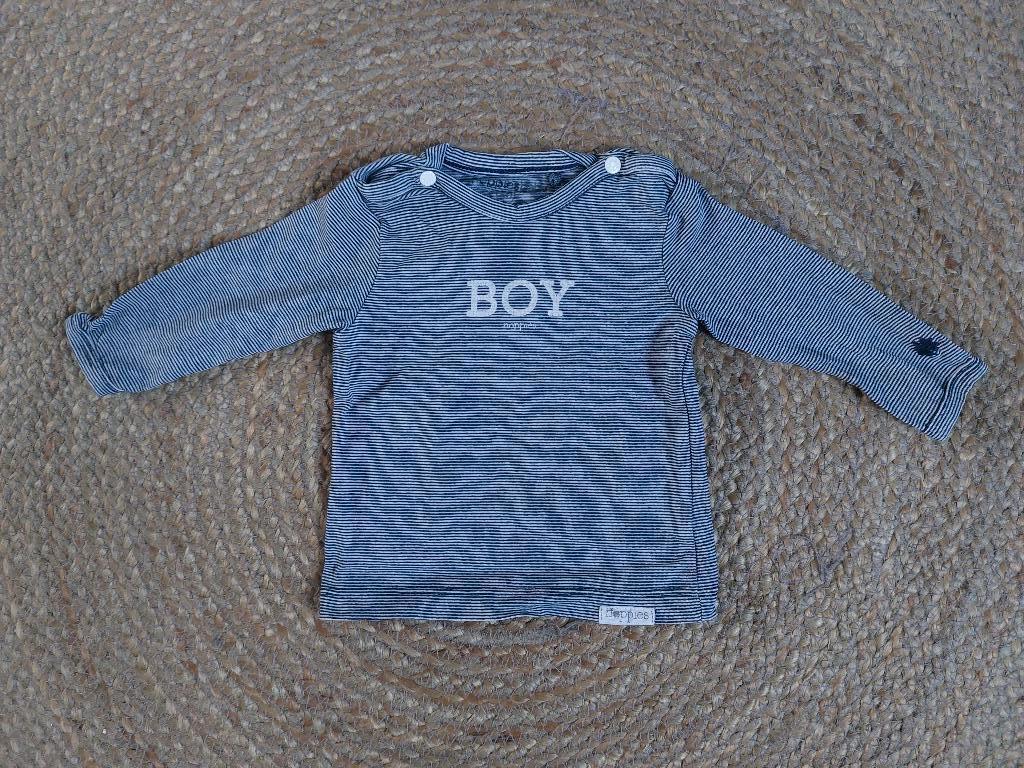 Leuk blauw/wit gestreept shirtje van Noppies - maat 50, Kinderen en Baby's, Babykleding | Maat 50, Jongetje of Meisje, Ophalen of Verzenden