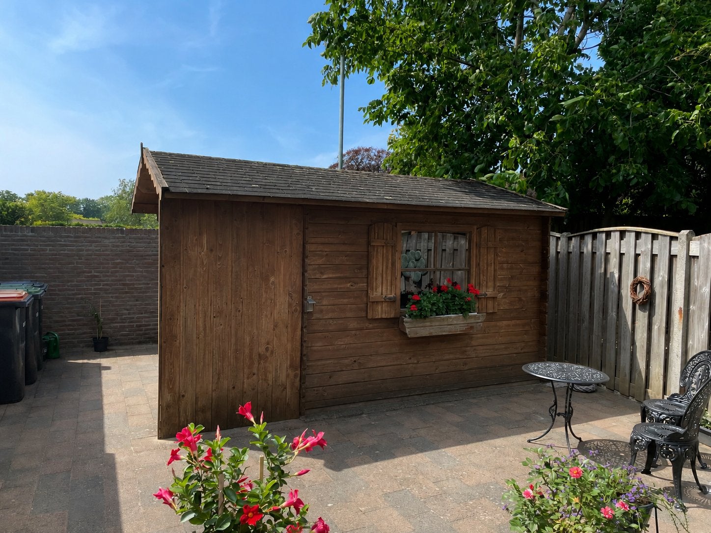 Tuinhuis inclusief deur en ramen - zelf demonteren, Ophalen, Tuinhuis, 250 tot 500 cm, 2 ramen