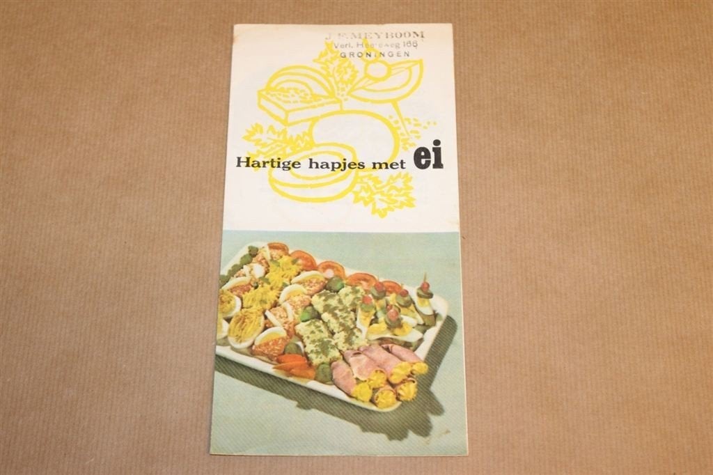 Oude brochure - Hartige hapjes met ei - Ca 1950, Ophalen of Verzenden, Gelezen, Nederland en België
