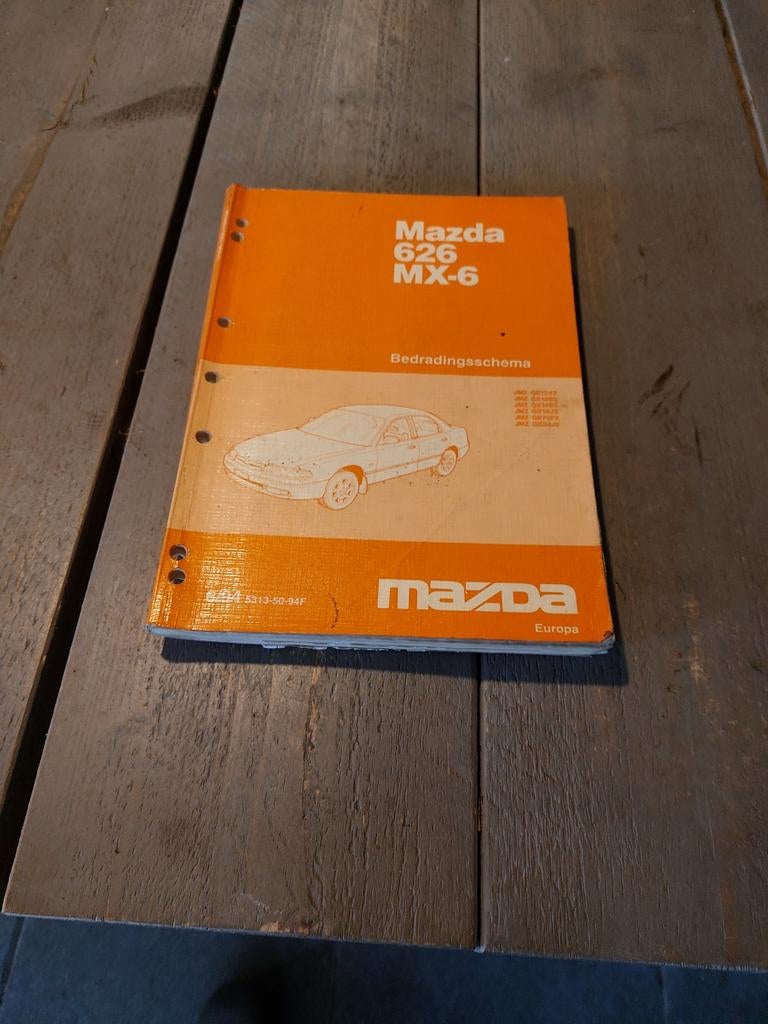 BEDRADINGSSCHEMA MAZDA 626  MX-6, Auto diversen, Ophalen of Verzenden