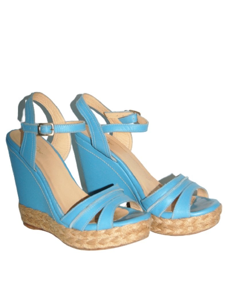 Paul & Joe wedges, schoentjes, sleehakken, blauw, Mt. 36, Paul & Joe, Zo goed als nieuw, Schoenen met hoge hakken, Verzenden