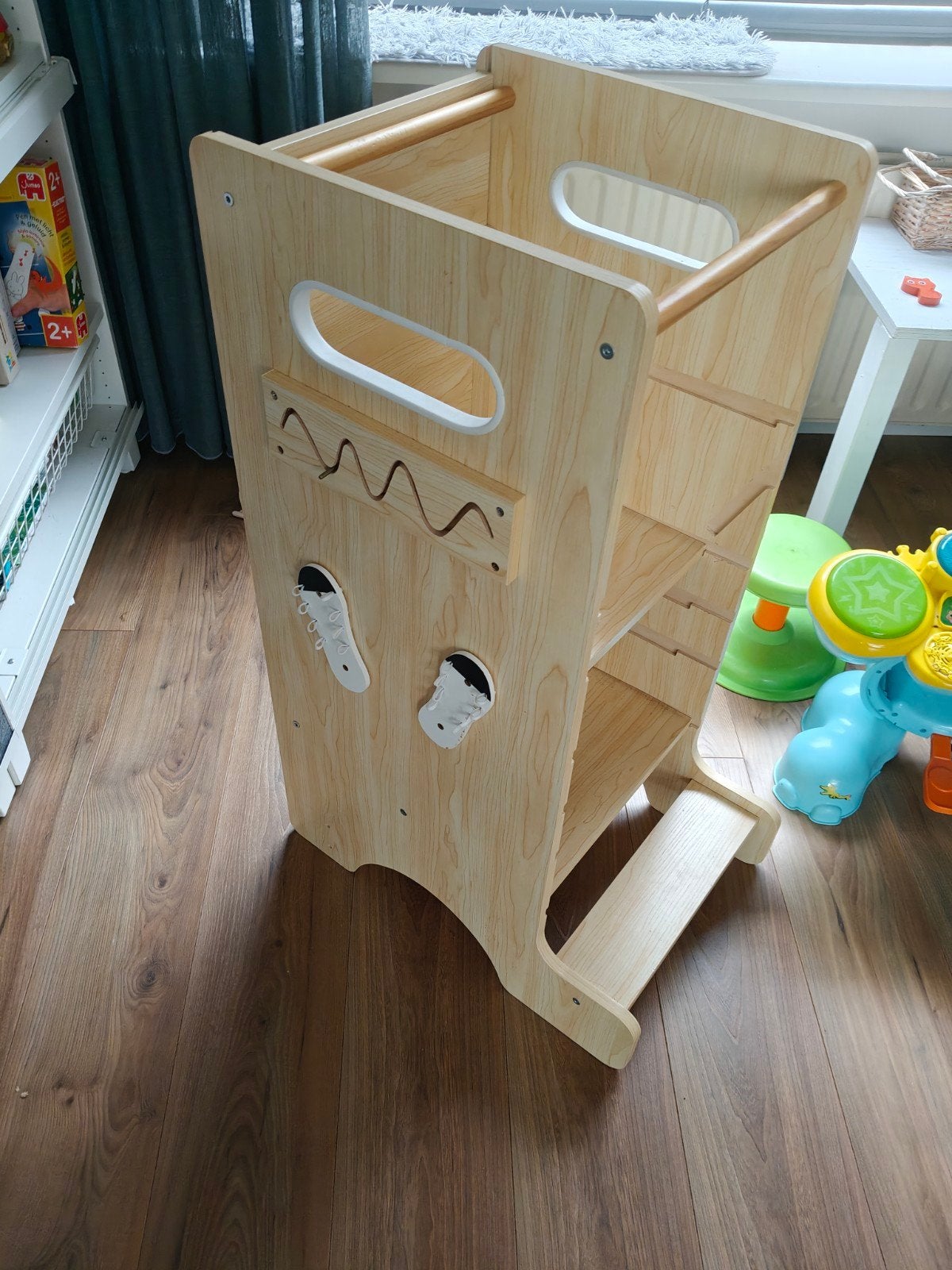 olvy Leertoren/eetstoel 2-in-1 met krijtbord/glijbaan, Kinderen en Baby's, Ophalen, Gebruikt, Ontdekken