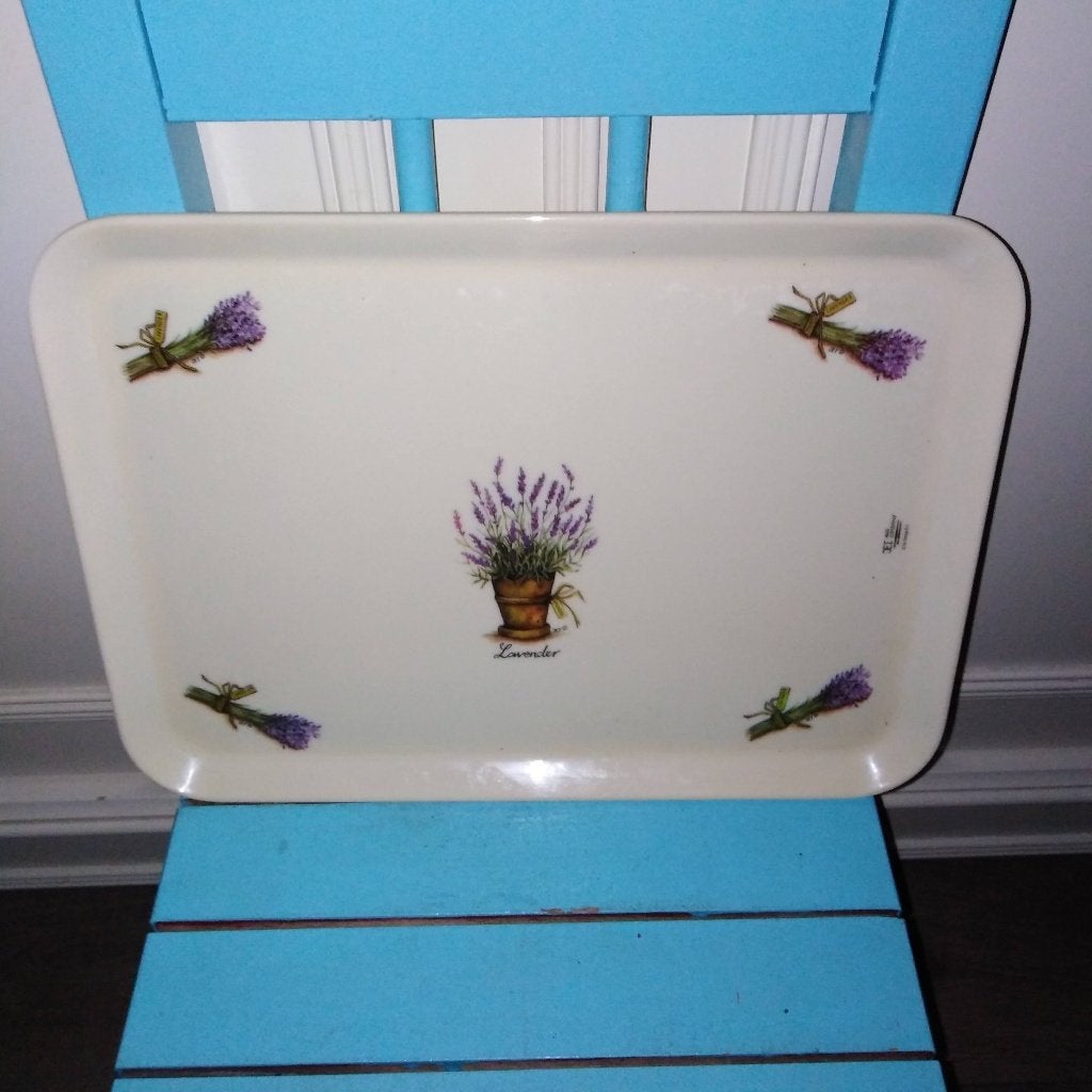 Jet ter steege lavender dienblad 30x22 cm zie omschrijving, Ophalen, Gebruikt, Rechthoekig, Kunststof