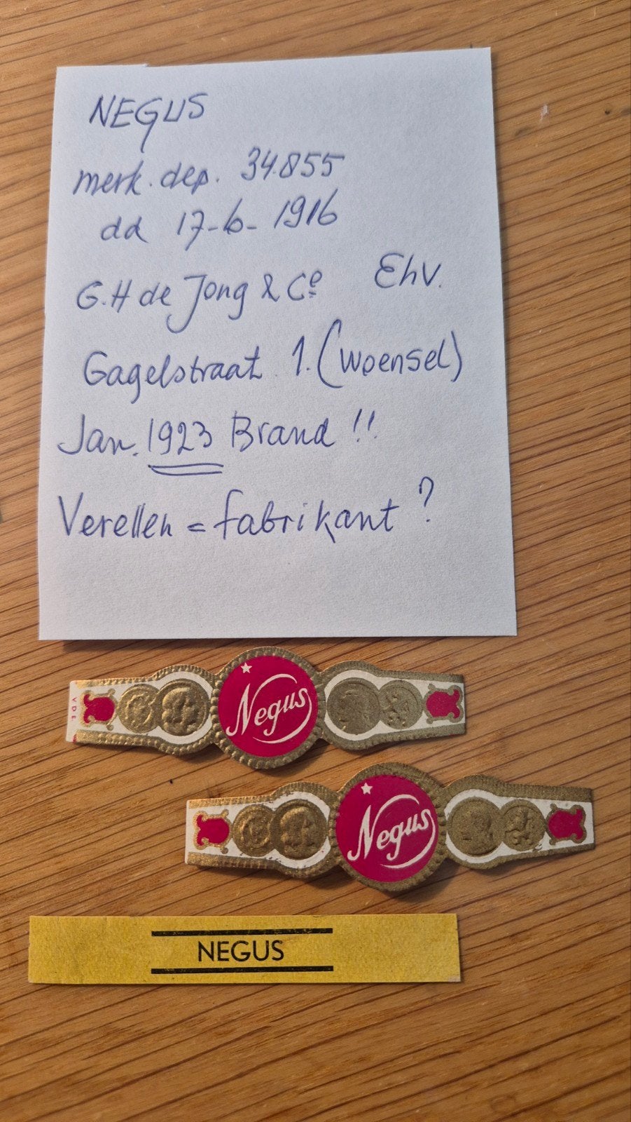 Sigarenbanden, Ophalen, Zo goed als nieuw, Sigarenbandjes