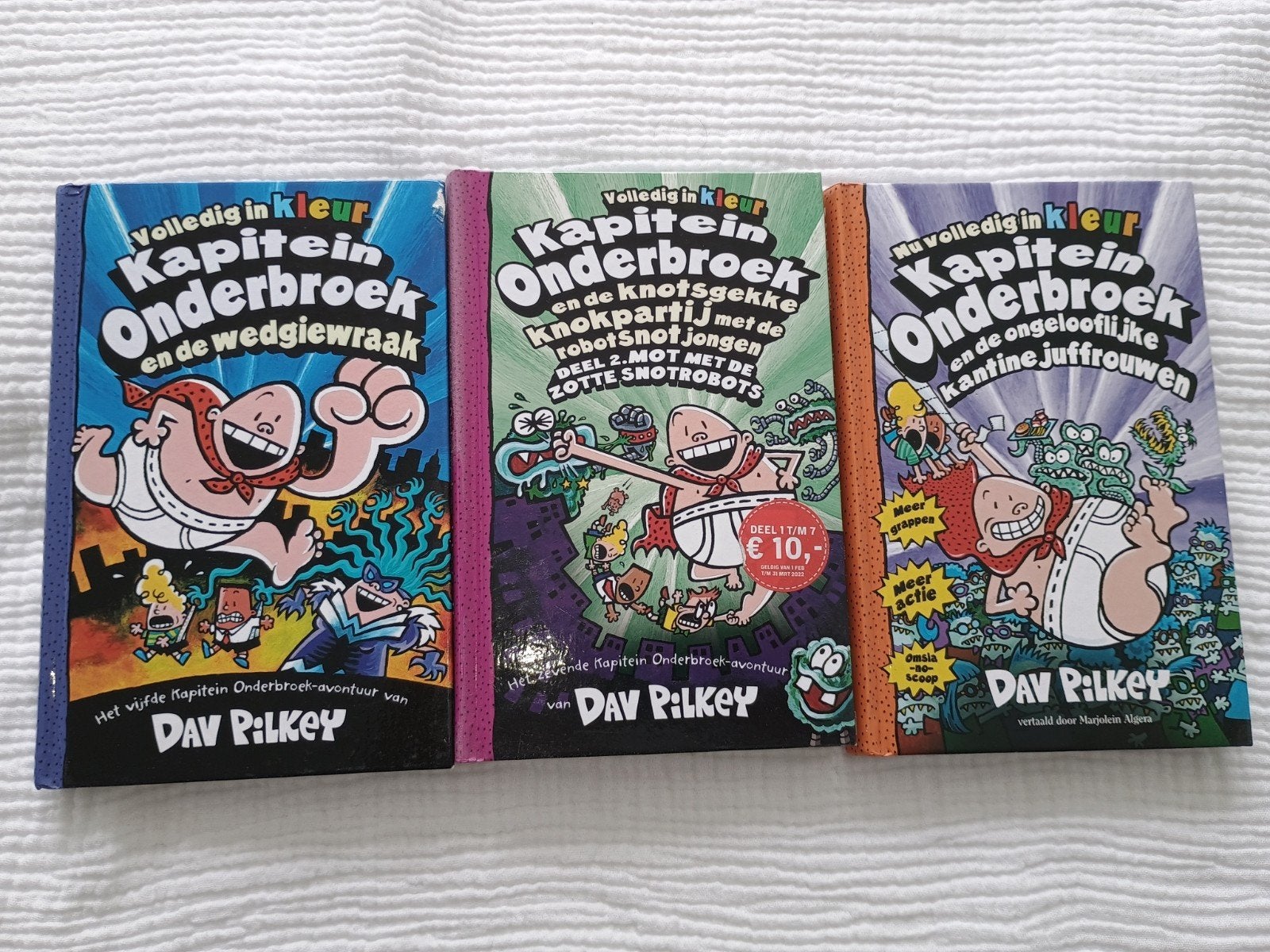 Drie boeken van Kapitein Onderbroek, Dav Pilkey, Ophalen of Verzenden, Zo goed als nieuw, Dav Pilkey, Fictie