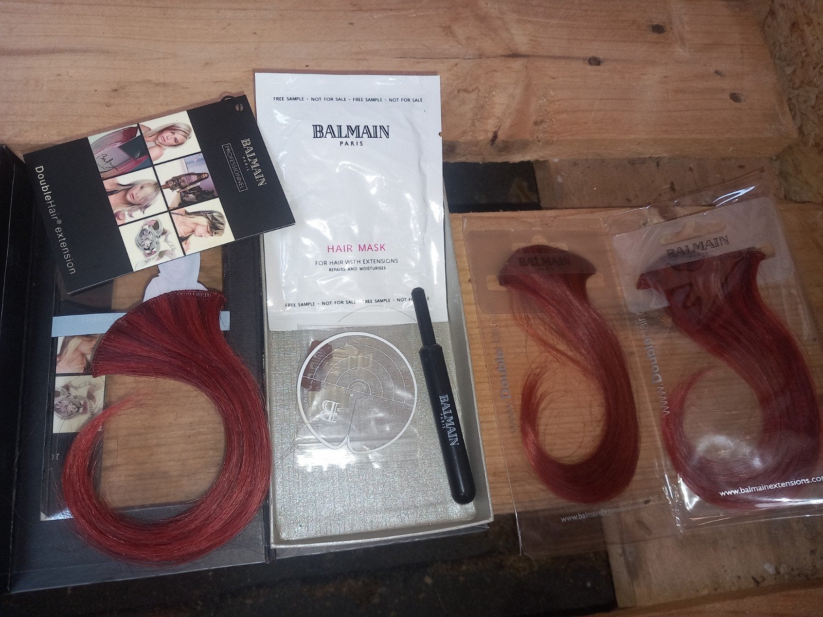 Balmain Clip in Extensions 15cm 3 stuks in doosje 100% human, Ophalen of Verzenden, Nieuw, Pruik of Haarverlenging
