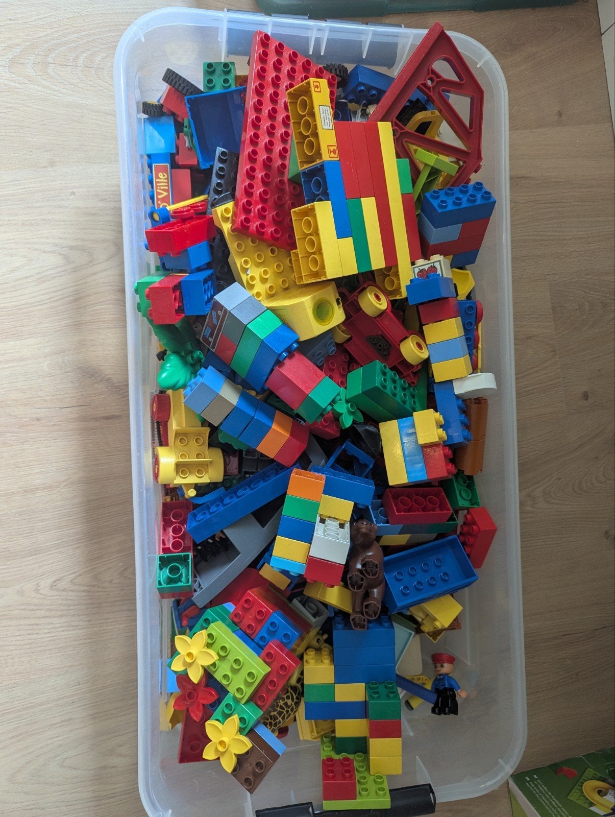 duplo met treinbaan + knikkerbaan, Ophalen, Gebruikt