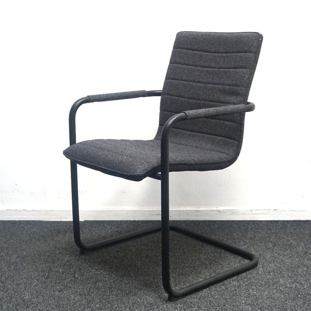 WPD Vergaderstoelen | Donkergrijs | Slede Frame | Stoelen, Huis en Inrichting, Gebruikt, -, -, Ophalen of Verzenden