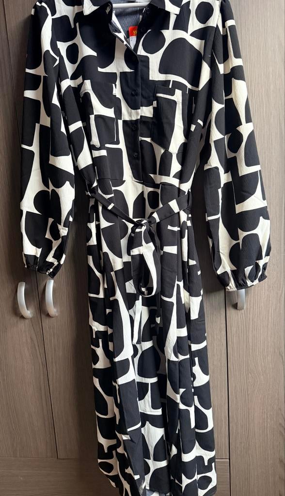 Nieuwe Wibra jurk zwart/wit, maat XL, Kleding | Dames, Jurken, Zwart, Maat 46/48 (XL) of groter, Nieuw, Ophalen of Verzenden