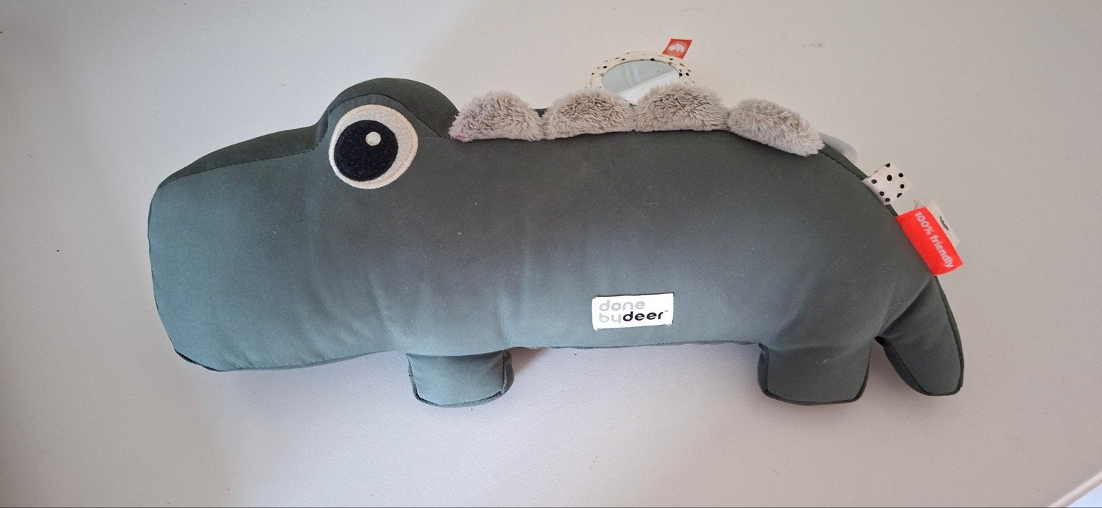 Done by Deer Tummy Time Kussen Krokodil Groen, Kinderen en Baby's, Ophalen of Verzenden, Zo goed als nieuw, Overige typen