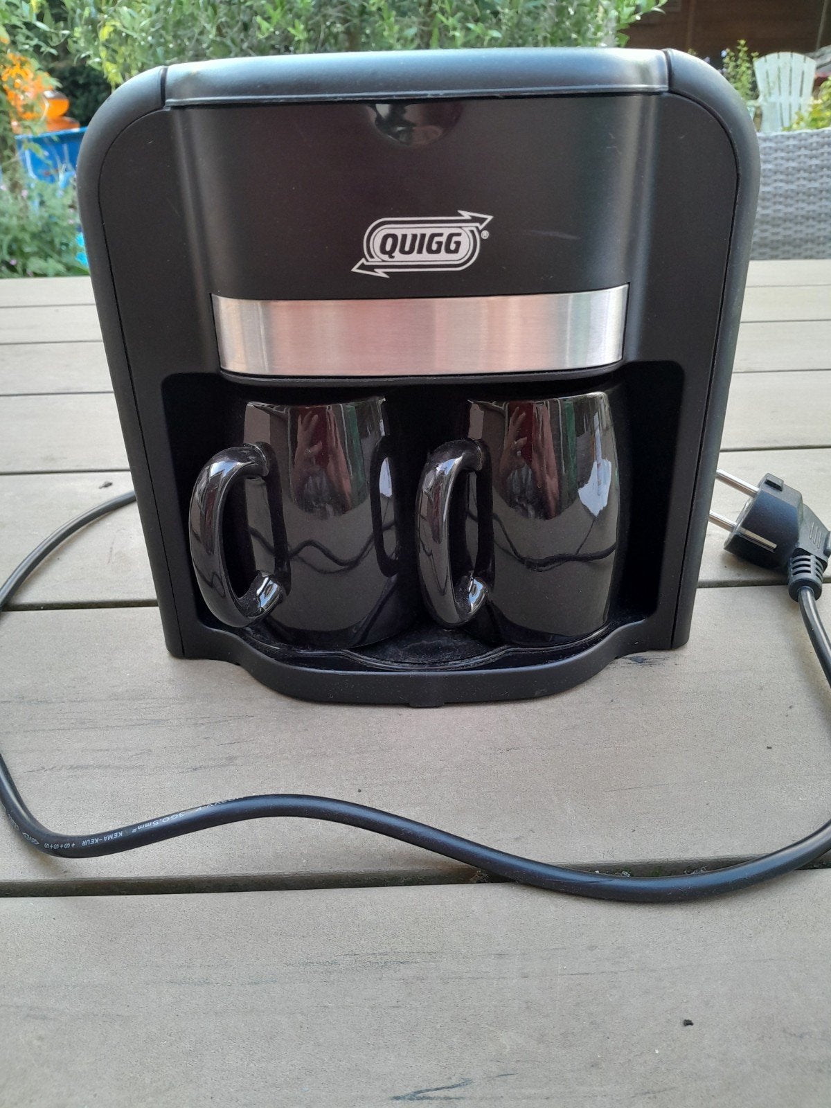 Quigg Koffiezetapparaat met 2 kopjes Camping gebruik, Witgoed en Apparatuur, Koffiezetapparaten, Ophalen, Gebruikt, Koffiemachine