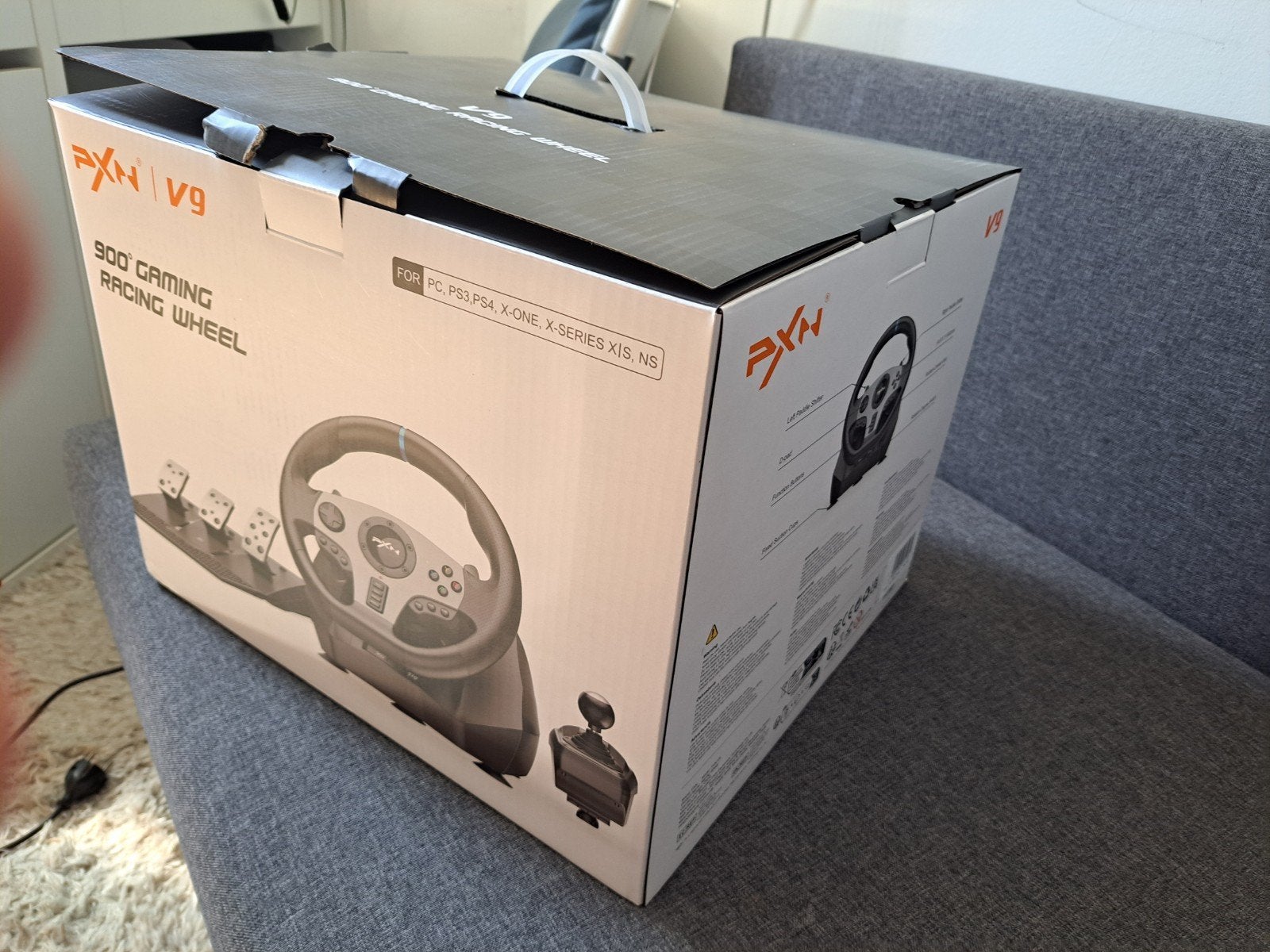 PXN V9 Racing Stuur 900 + Pedalen + Shifter, Racestuur, Zo goed als nieuw, PC, Overige merken
