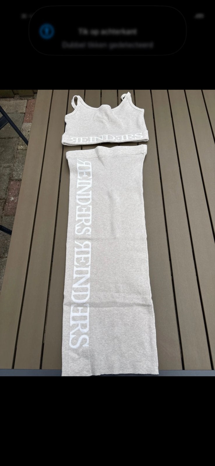 Tweedeling reinders set, Ophalen of Verzenden, Zo goed als nieuw, Maat 34 (XS) of kleiner, Beige