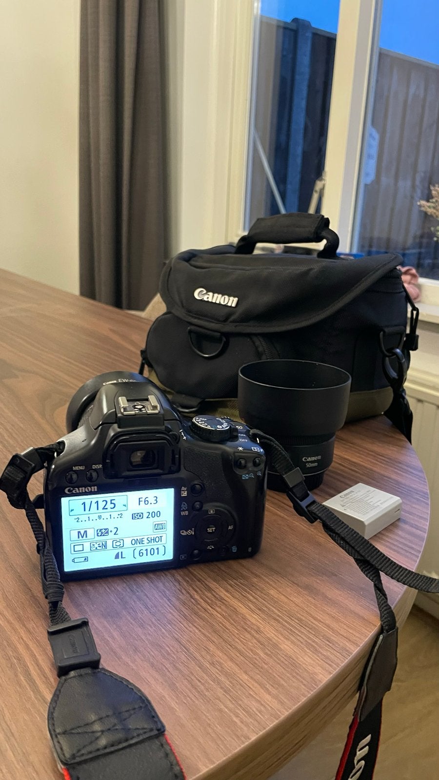 Canon 450D met 2 lenzen, 2 accu's en Canon tas, Gebruikt, Spiegelreflex, Canon, Ophalen of Verzenden