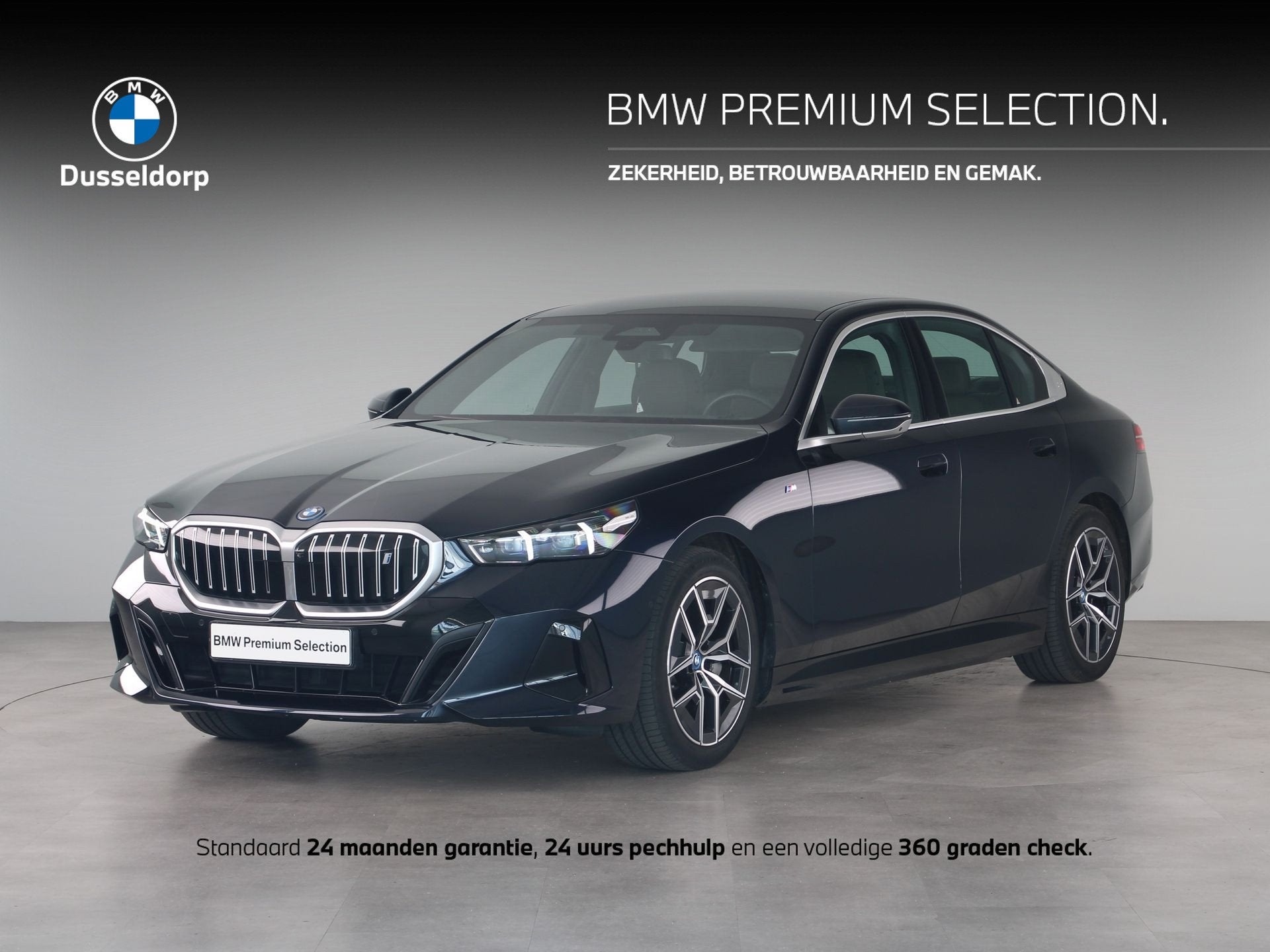 BMW i5 eDrive40 84 kWh M Sport Trekhaak Accu SoH 100%, Auto's, Achterwielaandrijving, Gebruikt, Skiluik, Met garantie (alle)