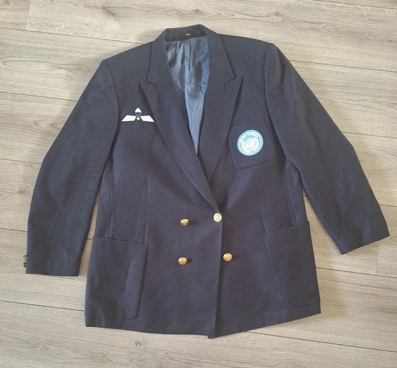 VN luchtmacht blazer scheerwol navy XL 54, Maat 52/54 (L), Blauw, Check mate, Ophalen of Verzenden
