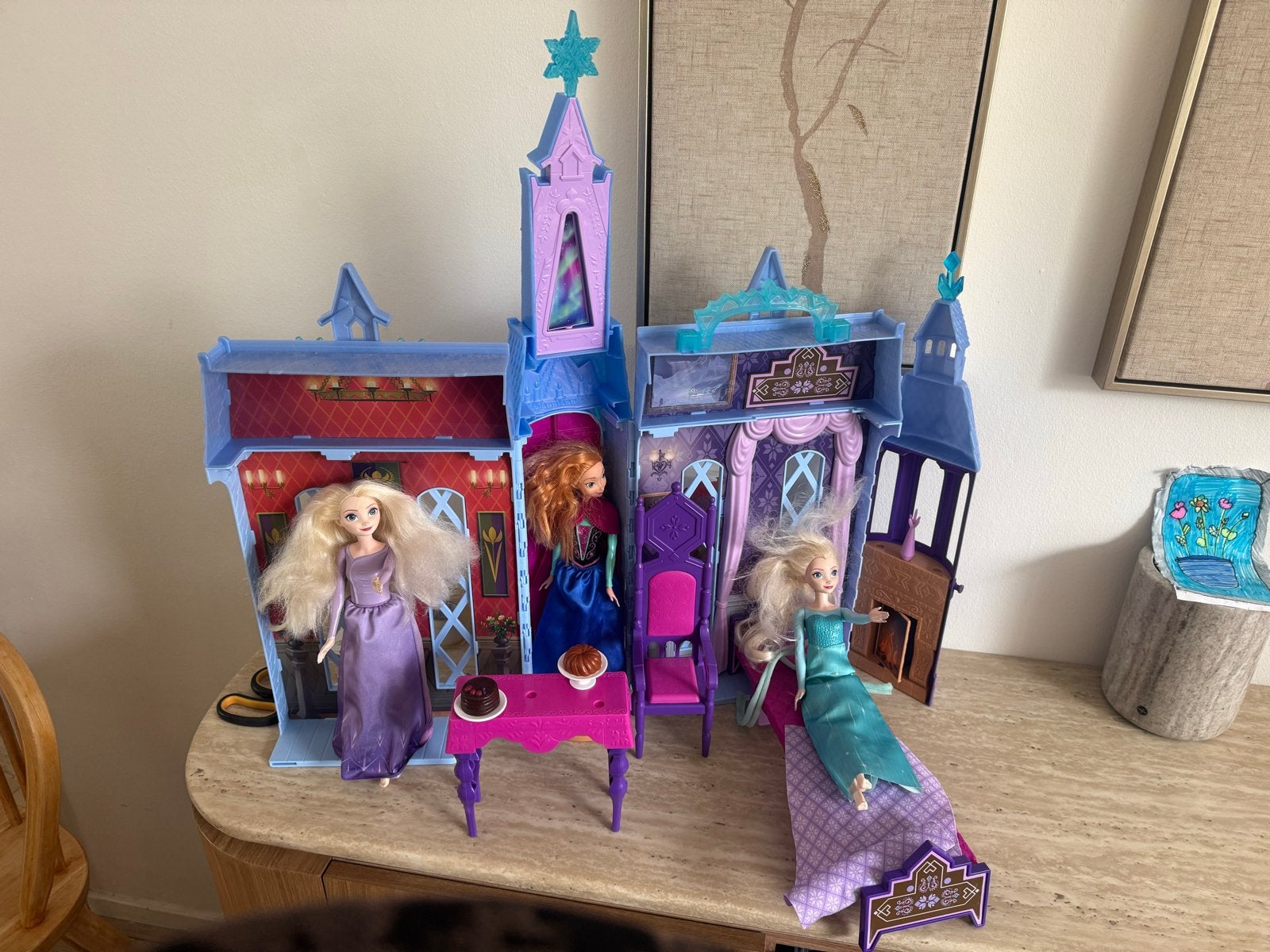 Disney Frozen Elsa’s kasteel in Arendelle met 3 poppen, Ophalen, Gebruikt, Overige typen