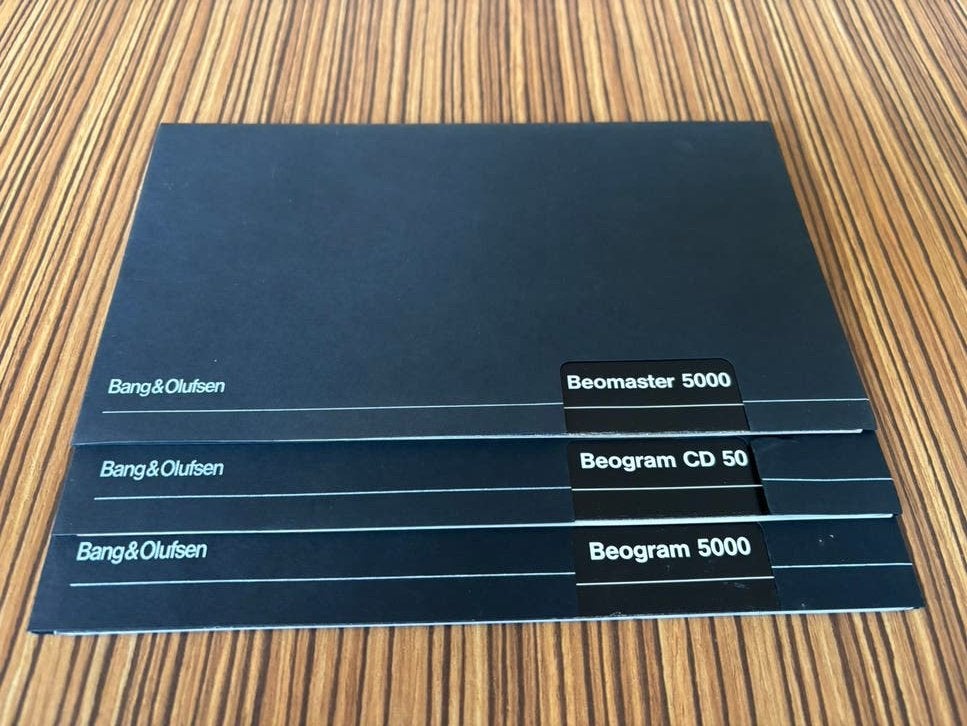 Te koop : 3 stuks handleiding B & O 5000 set ., Ophalen of Verzenden, Zo goed als nieuw, 120 watt of meer, Overige merken