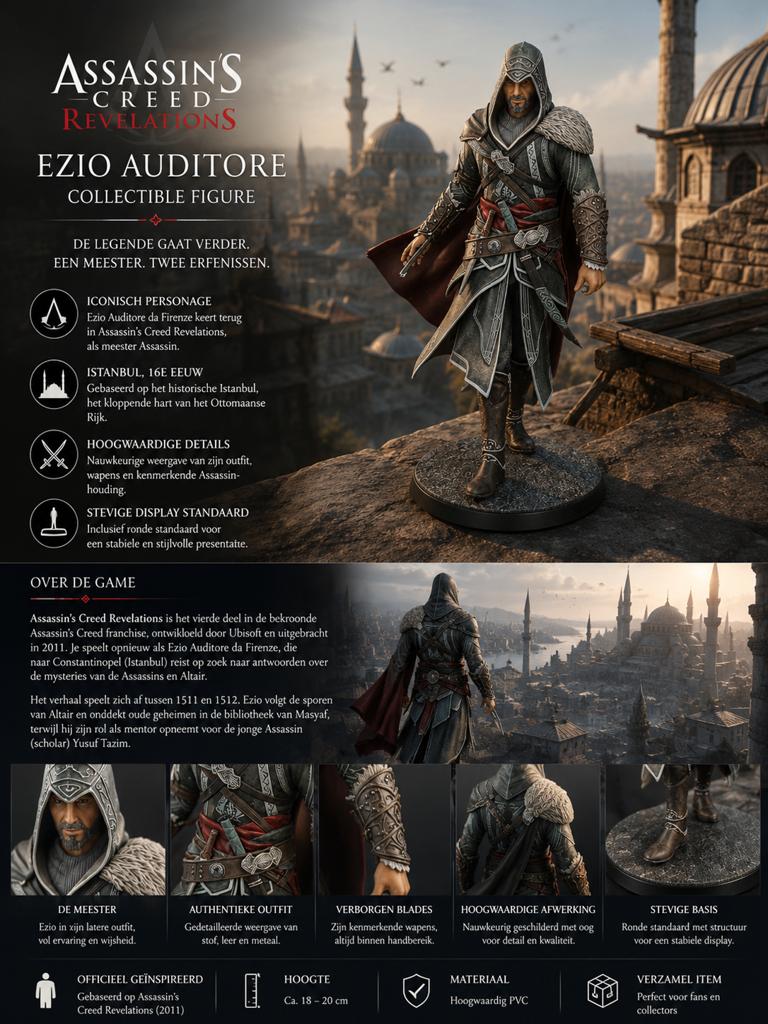 Assassin's Creed Revelations Ezio Auditore Figuur, Verzamelen, Ophalen of Verzenden, Gebruikt