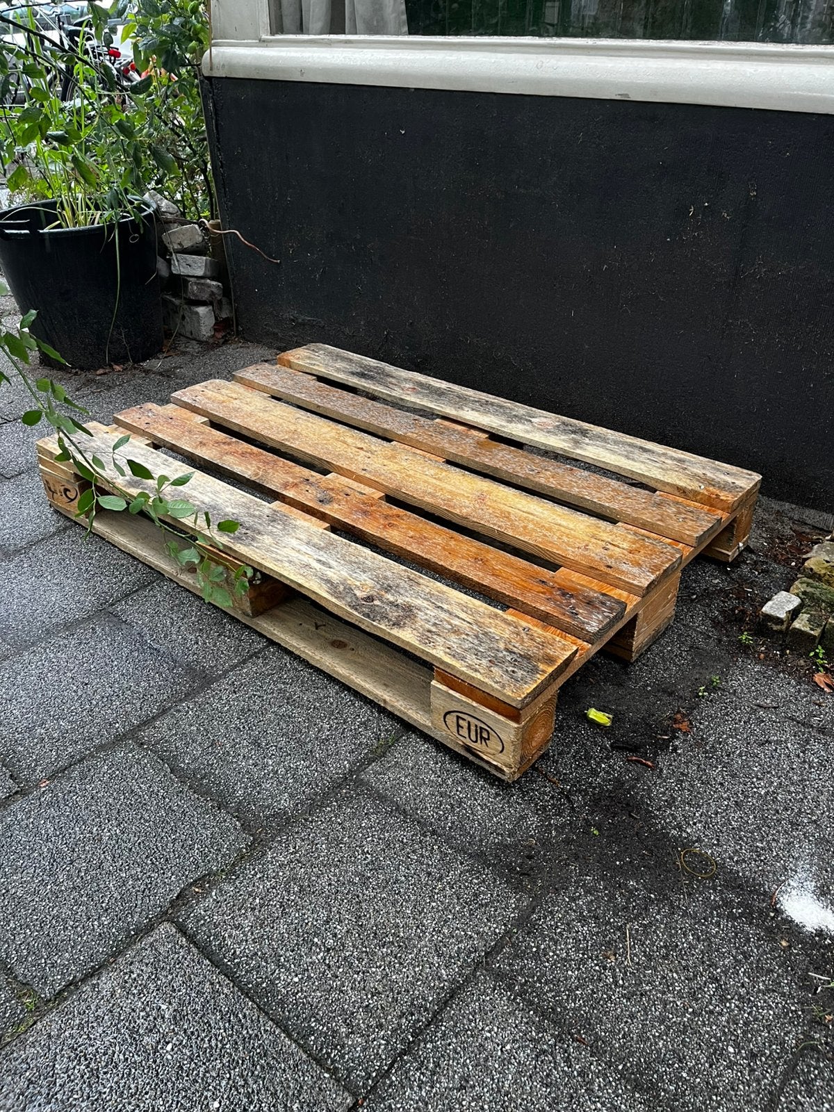 Europallet, Doe-het-zelf en Verbouw, Hout en Planken, Ophalen, Minder dan 25 mm, Zo goed als nieuw, Pallet