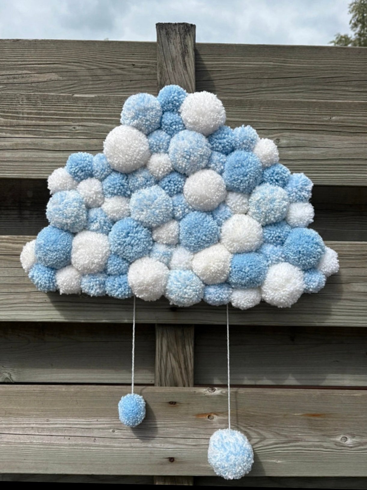 Wolk “geboorte” blauw/wit, Ophalen of Verzenden, Zo goed als nieuw