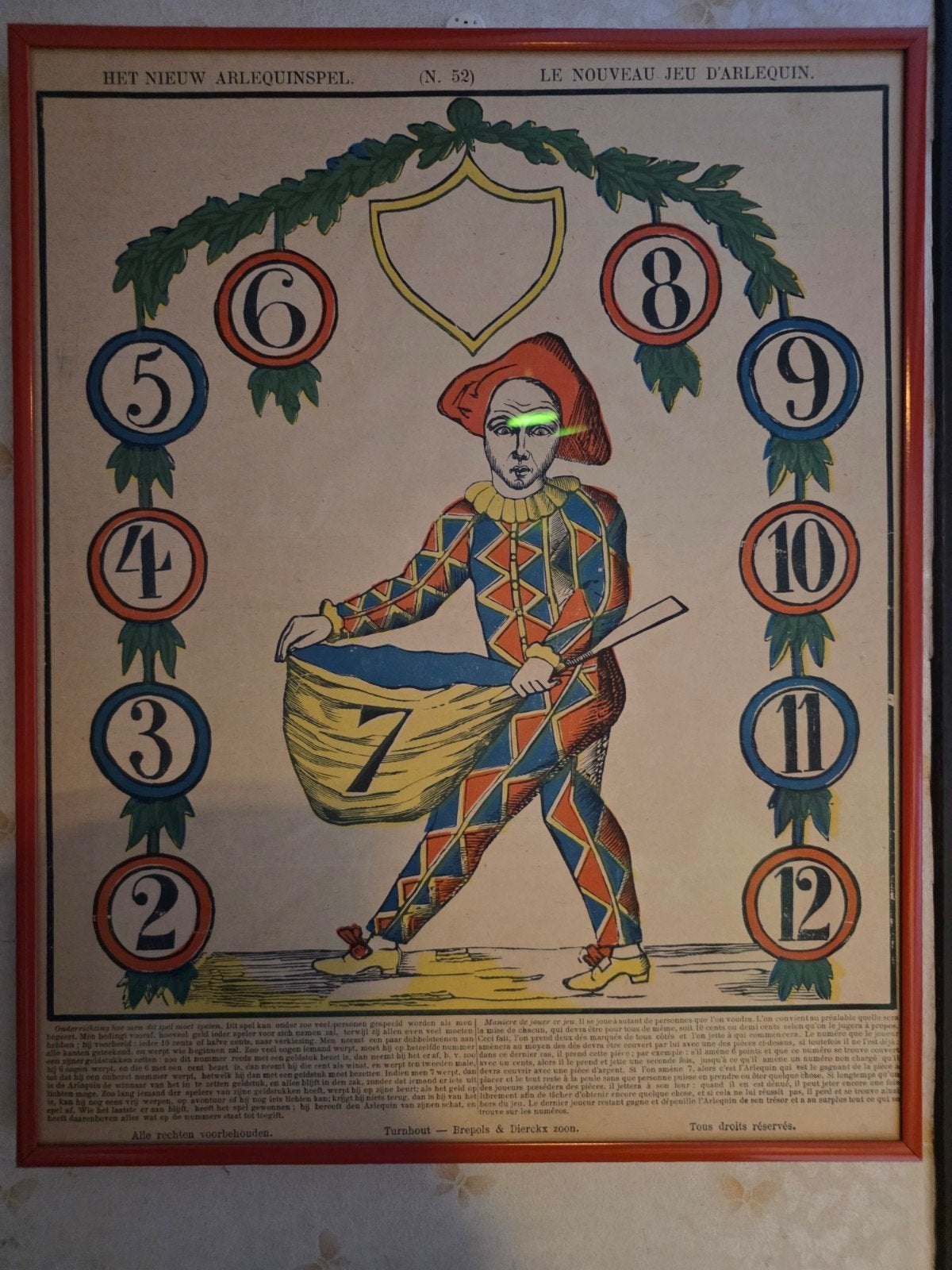 Oud Hollands Arlequinspel - Decoratief Spel (N. 52), Verzamelen, Ophalen of Verzenden, Gebruikt