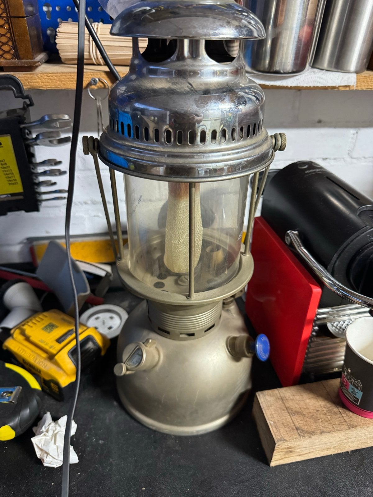 Vintage Petroleumlamp / Stormlamp, Ophalen of Verzenden