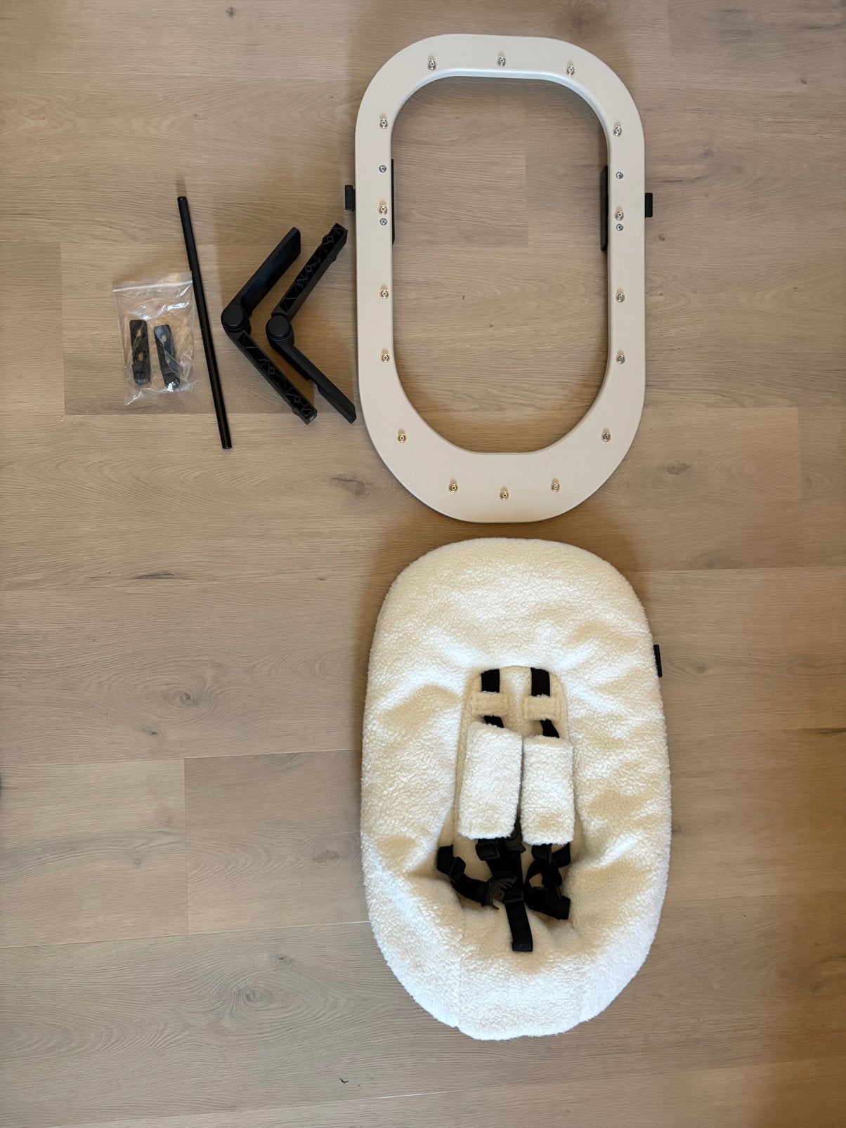 Kidsmill up Newborn frame oatmeal + sheep white bekleding, Ophalen of Verzenden, Zo goed als nieuw