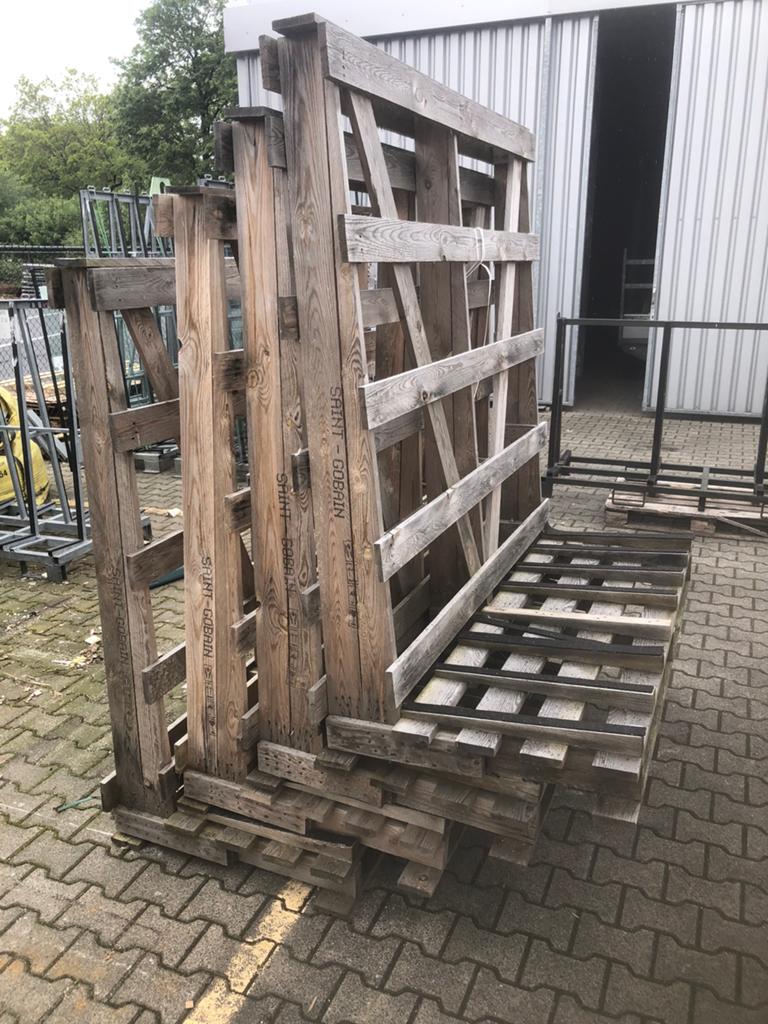 Houten glasbokken, Ophalen, Zo goed als nieuw, Pallet, Minder dan 200 cm