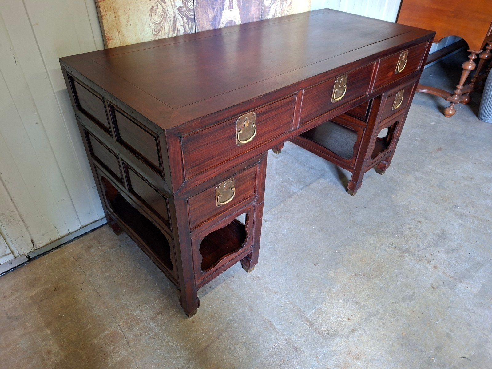 Antiek chinees bureau, schrijftafel, desk, Ophalen of Verzenden