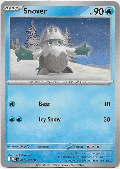 Mega Evolution,  Snover [common] 35/132, Verzenden, Nieuw, Losse kaart
