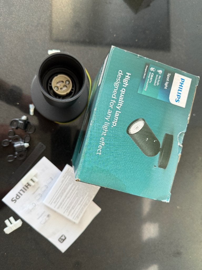 Philips 50581 spot myLiving Pongee zwart, Ophalen, Overige lichtbronnen, GU10, Opbouwspot