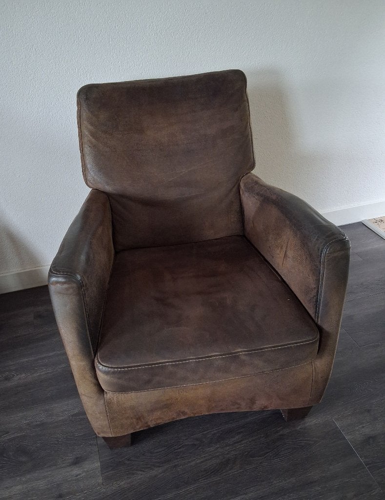 Fauteuil, Huis en Inrichting, Ophalen, Gebruikt, Minder dan 75 cm, Leer