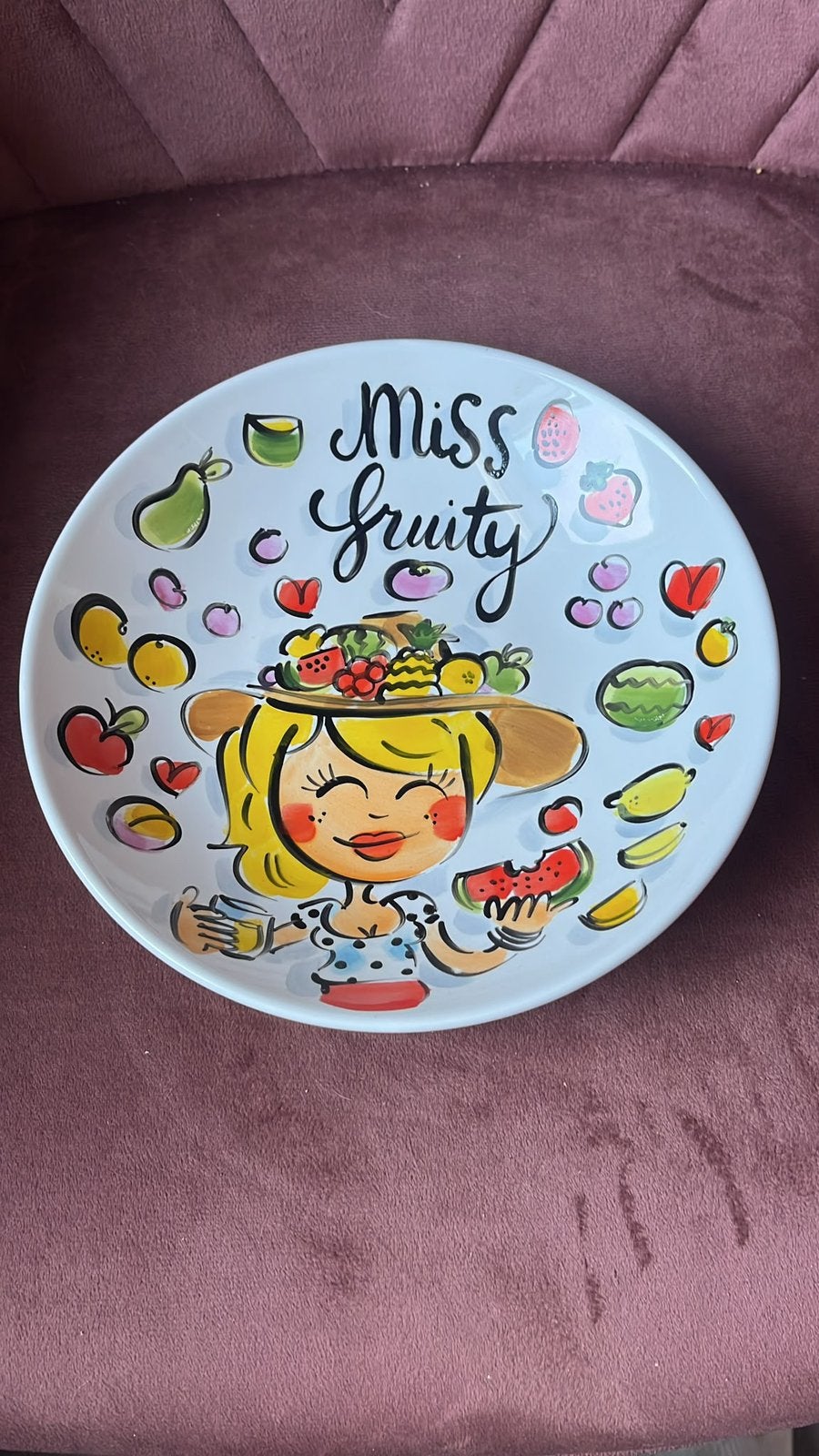 Blond Amsterdam LE handwerk miss fruity diep bord, Ophalen of Verzenden, Zo goed als nieuw, Aardewerk, Bord(en)