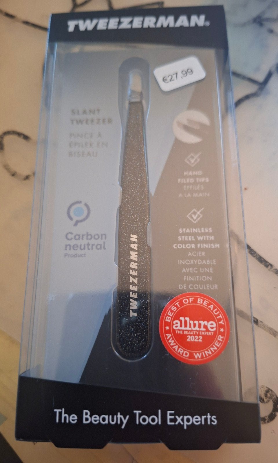 Tweezerman Slant Tweezer - Carbon Neutral - Nieuw, Ophalen of Verzenden, Nieuw, Gehele gezicht, Overige typen