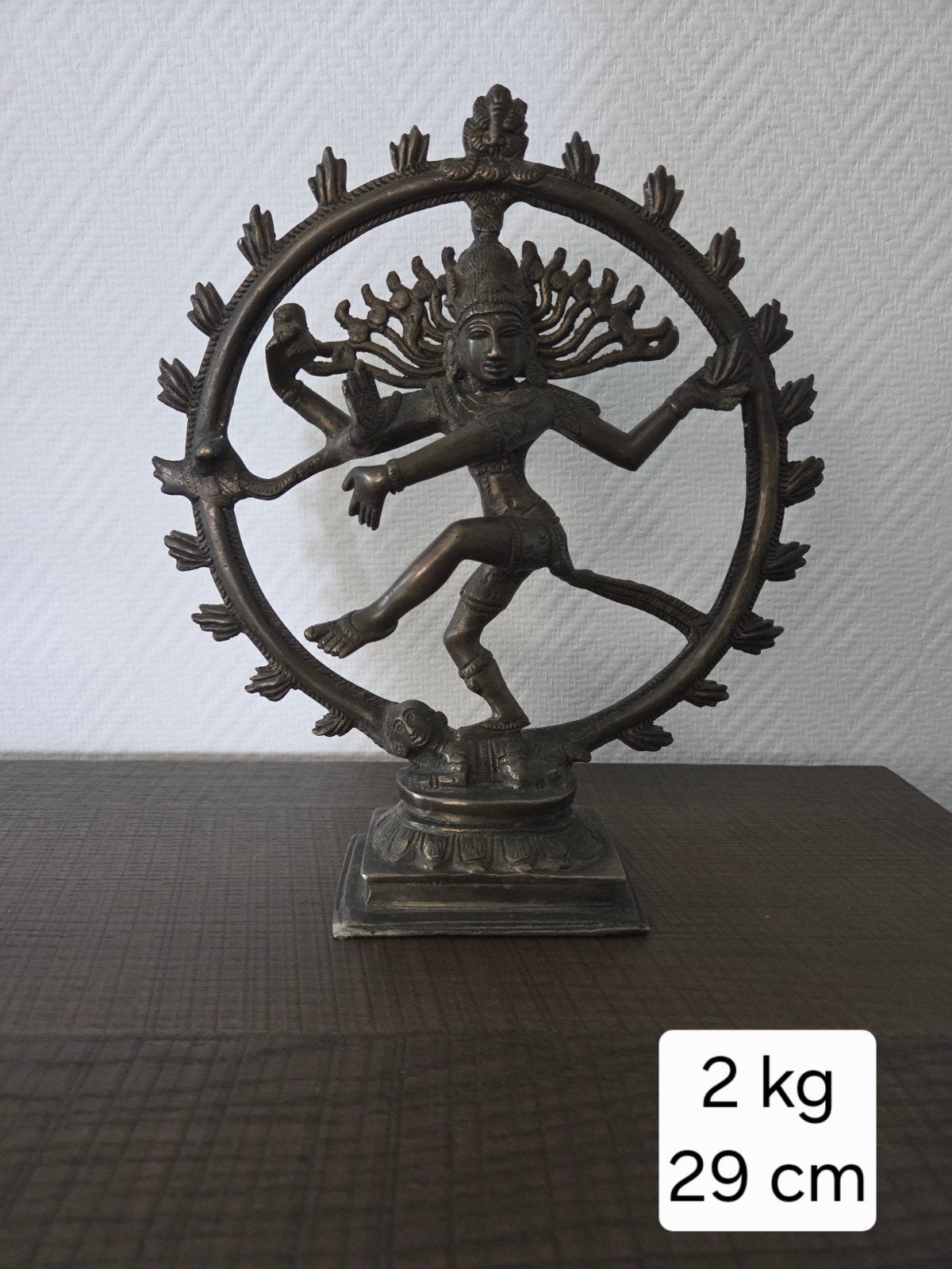 Beeld brons Dansende Shiva, Ophalen of Verzenden, Brons, 20 - 50 cm, Beeld