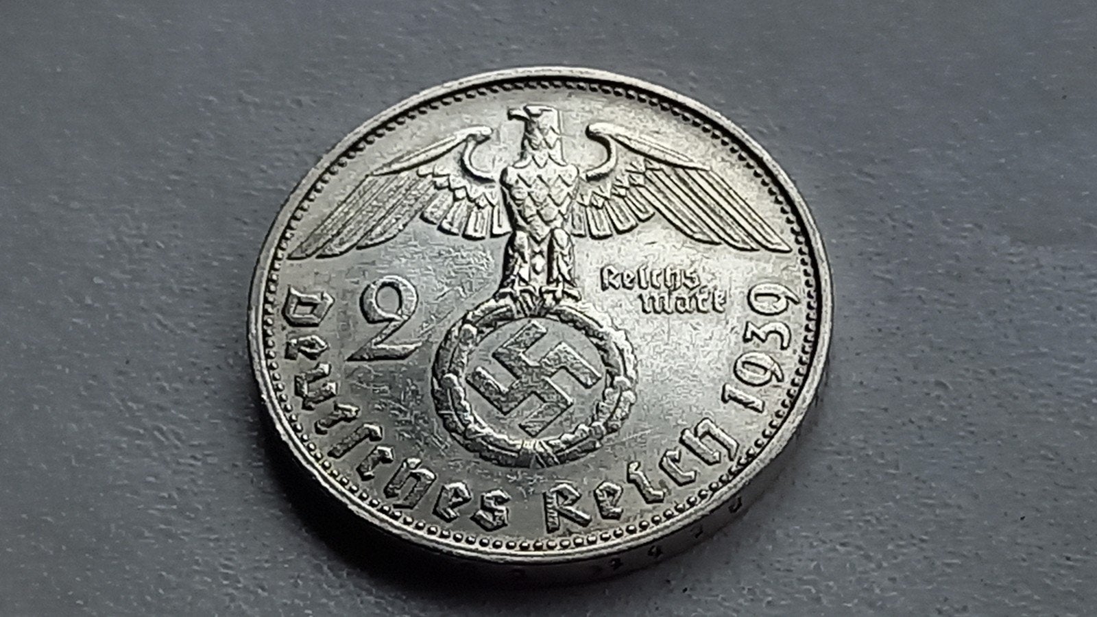 WO2 2 Reichsmark 1939G zilver nazi duitsland, Ophalen of Verzenden, Duitsland, Losse munt, Zilver