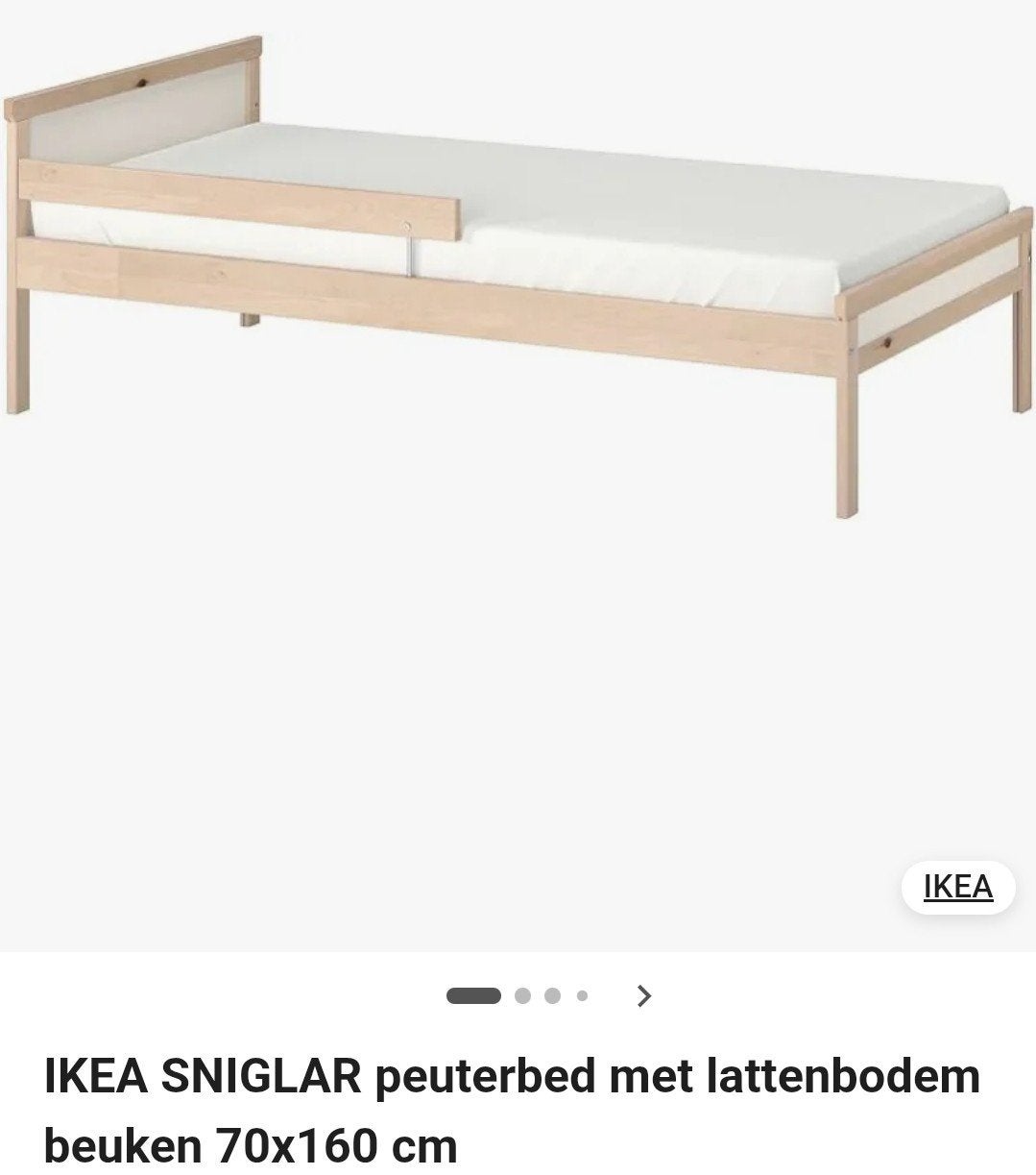 peuterbed Ikea singlar 70x160, Kinderen en Baby's, Gebruikt, 70 tot 85 cm, 140 tot 160 cm, Ophalen