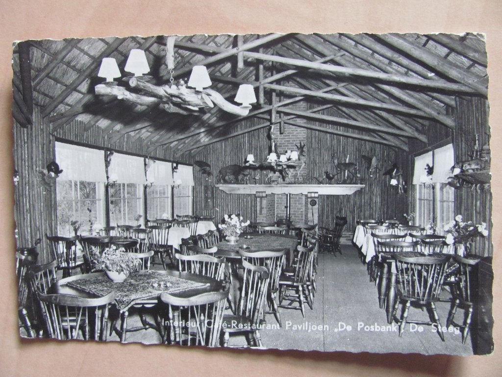 De Steeg 1958 Restaurant 'De Posbank' interieur, Ophalen of Verzenden, Gebruikt, Overige typen
