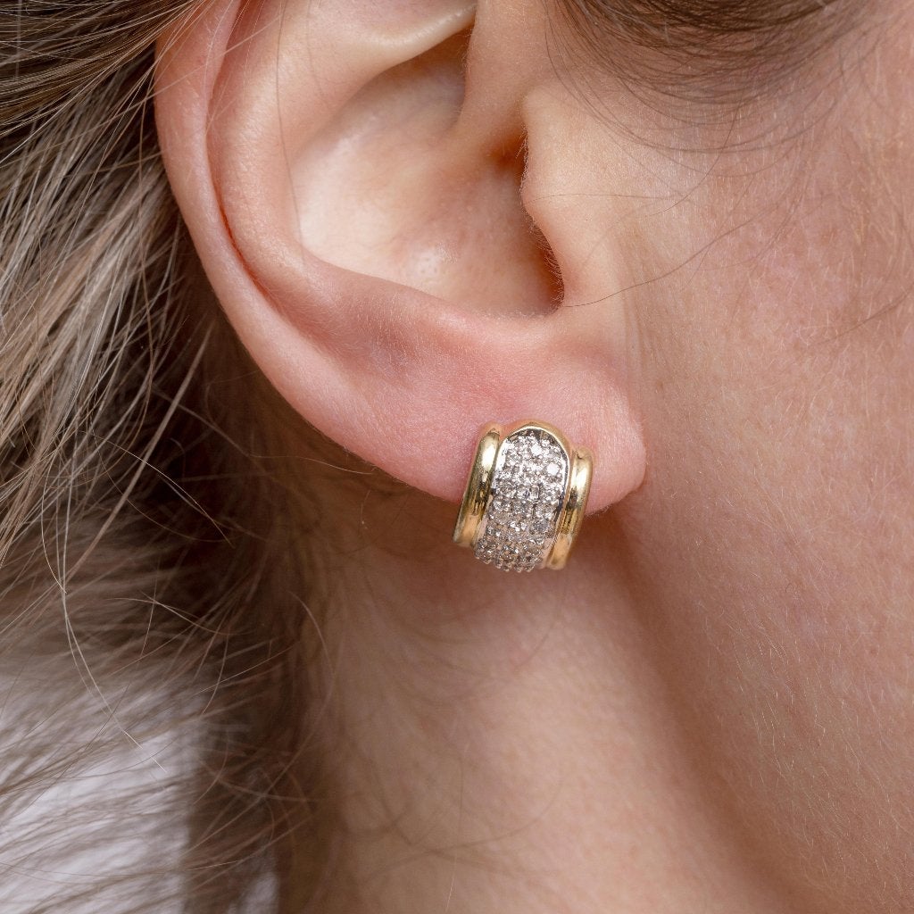38 diamanten oorbellen 14k goud dames luxe creool briljant