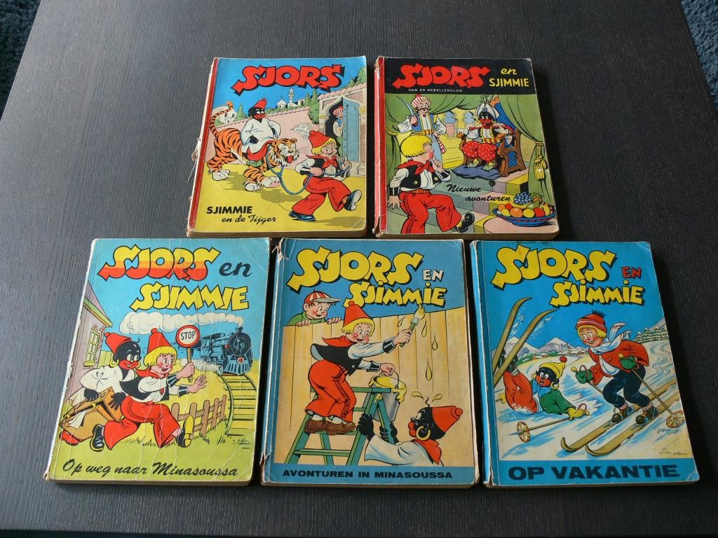 Sjors & Sjimmie - deel 9 t/m 13, Boeken, Meerdere stripboeken, Ophalen of Verzenden, Gelezen