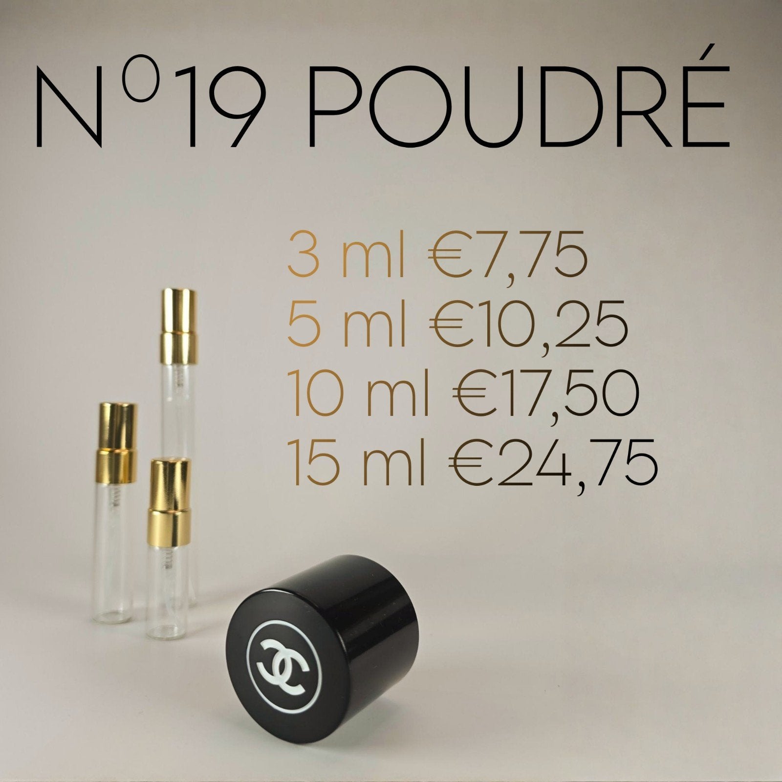 Decant Sample · Chanel · No 19 Poudre · EDP, Verzenden, Nieuw