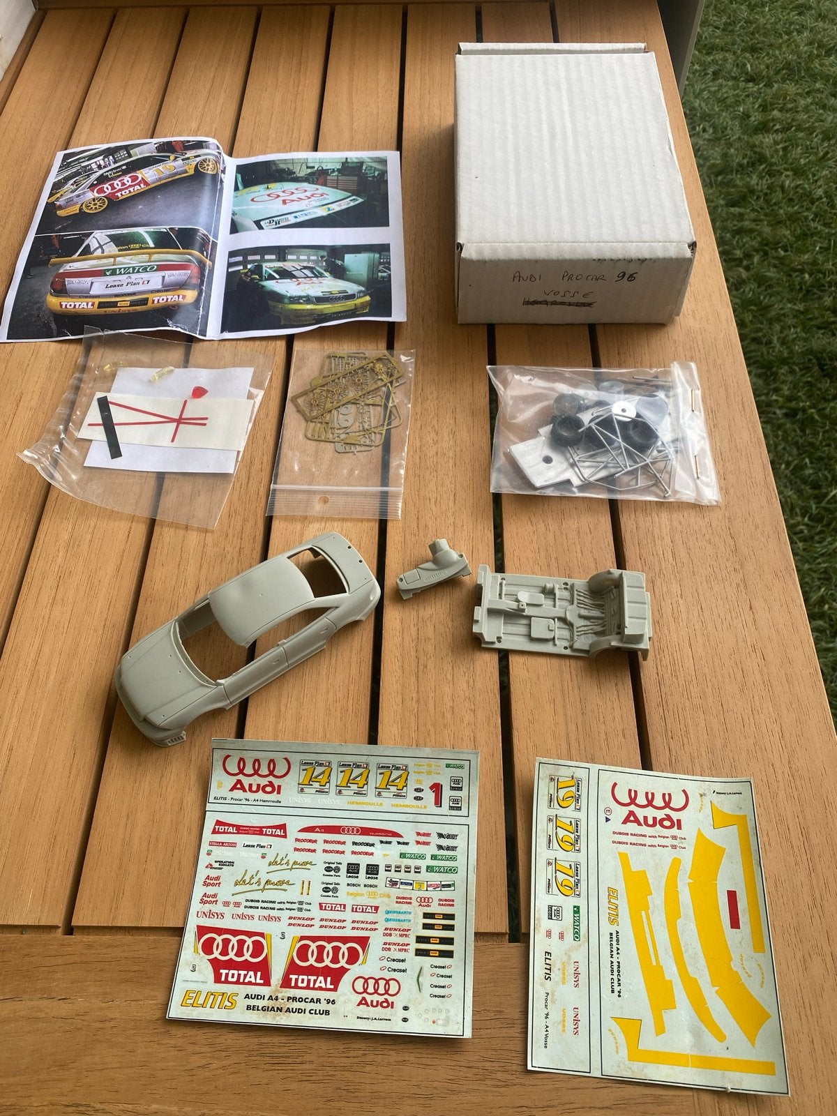 Kit Audi Procar ‘96 modelbouw - Afhalen/Verzenden, Overige merken, Gebruikt, Auto, 1:32 tot 1:50