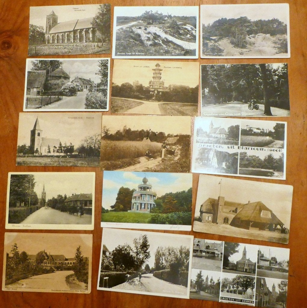 blaricum eemnes laren, Ophalen of Verzenden, 1920 tot 1940, Gelopen, Noord-Holland