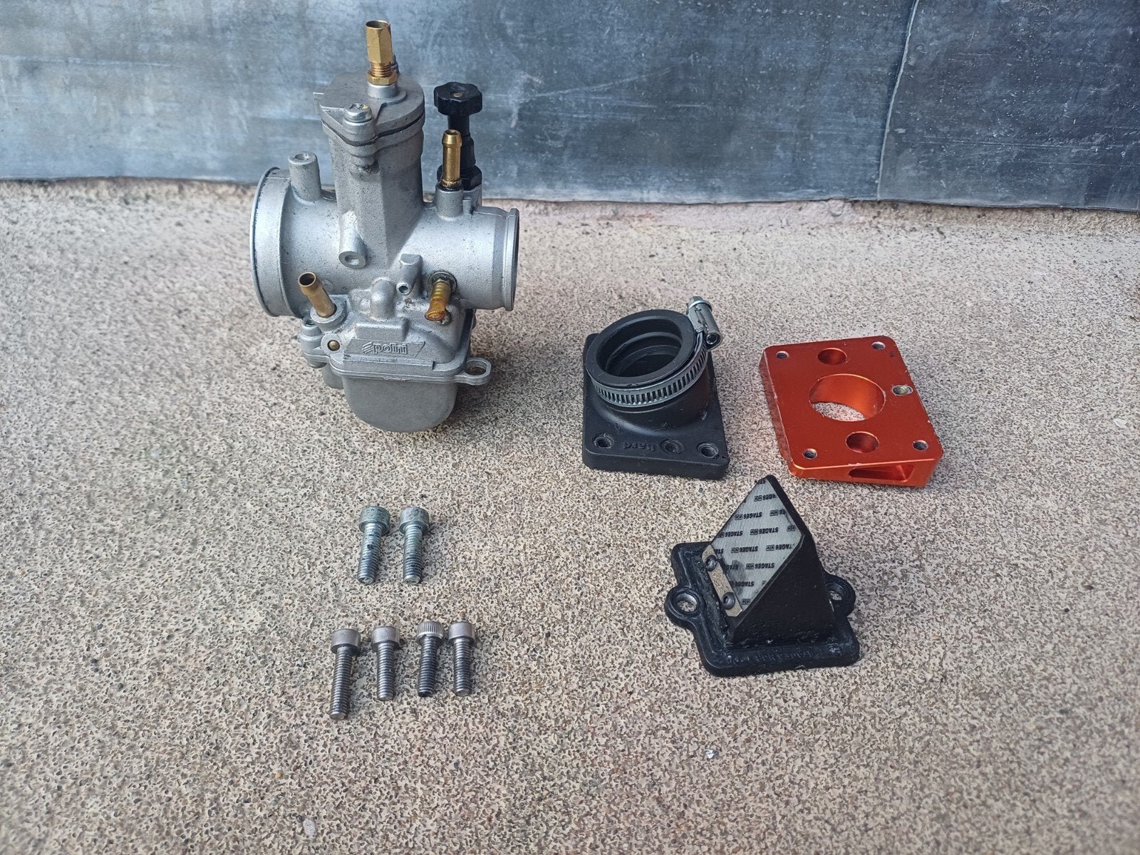 Inlaatset compleet Polini pwk 30mm, Stage 6 Wig & Spruitstuk, Ophalen of Verzenden, Gebruikt, Carburateur, Piaggio