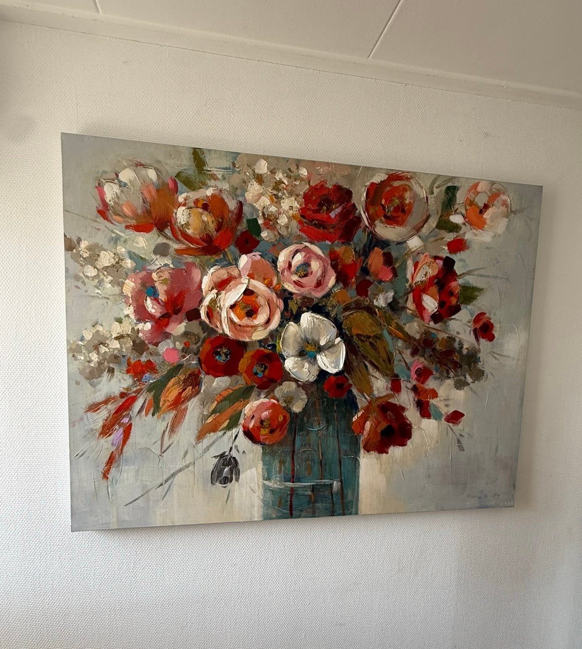 Bloemen schilderij, Ophalen