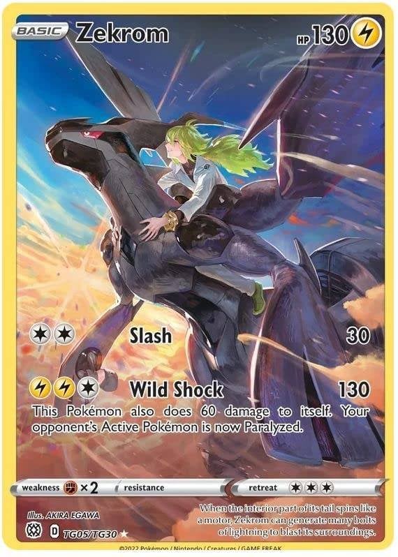 Zekrom TG05/TG30 (Brilliant Stars Trainer Gallery), Ophalen of Verzenden, Zo goed als nieuw, Losse kaart, Foil